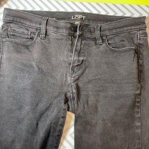 Loft black ripped jeans. Size 6